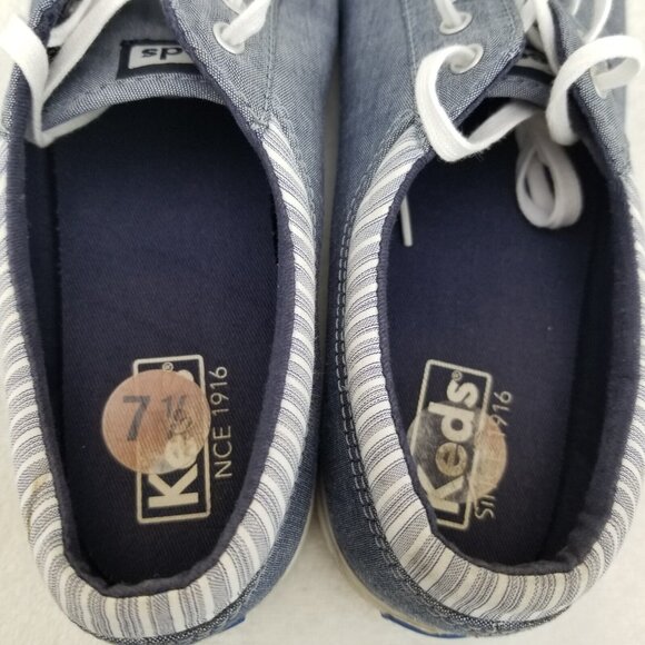 ✅Keds Blue Jean Canvas Classic Lace Up Sneakers Womens 7.5 Casual Shoes WF63018 - Picture 5 of 11